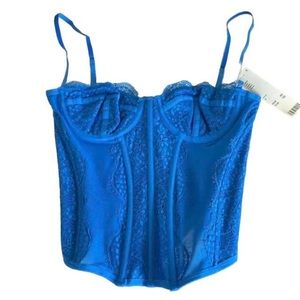 urban outfitters modern love corset BRAND NEW sapphire blue
